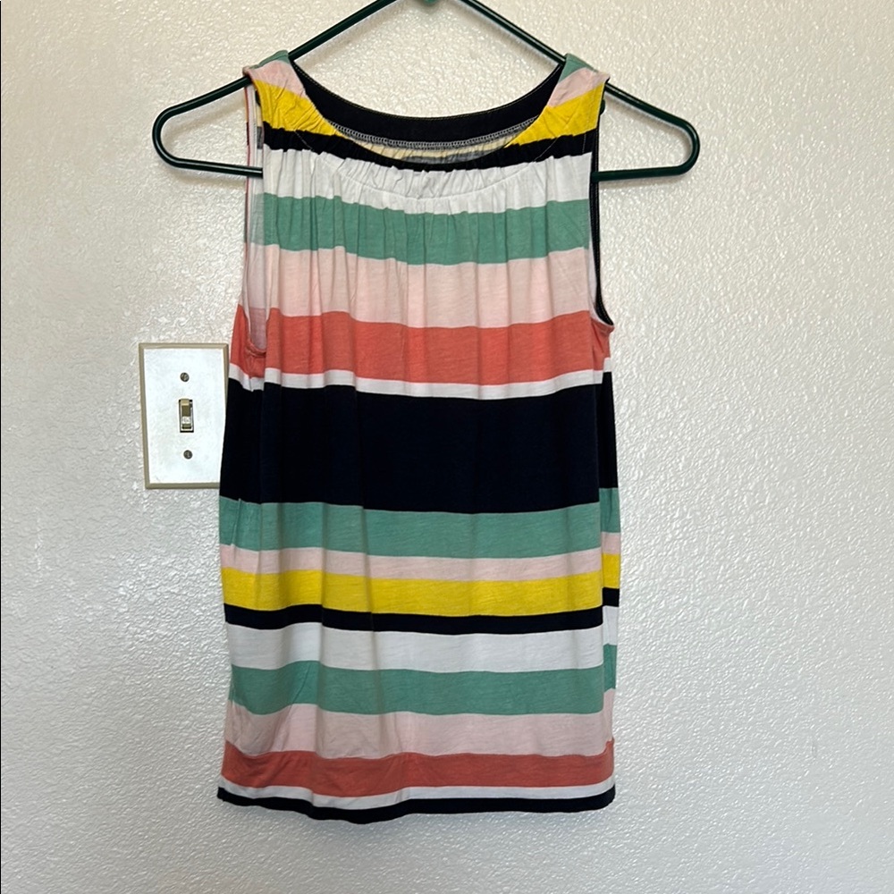 LOFT Petite Green, Light Pink, Yellow, Black, White, Orange Sleeveless Tank Top